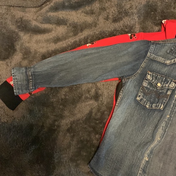 Kids medium wrangler denim shirt with snap buttons (551/1) - Picture 9 of 11